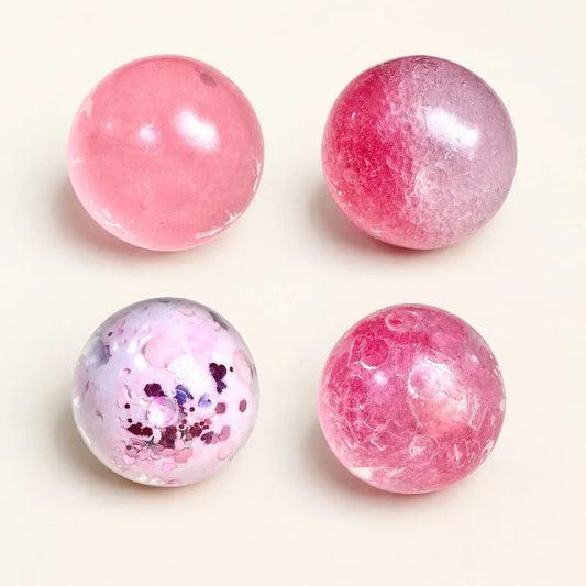 White Peach 4cm Mini Sensory Ball Set — 4-Piece Collection