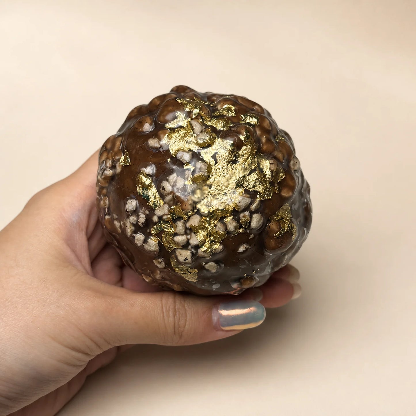 Golden Cocoa Crackle Core Sensory Ball